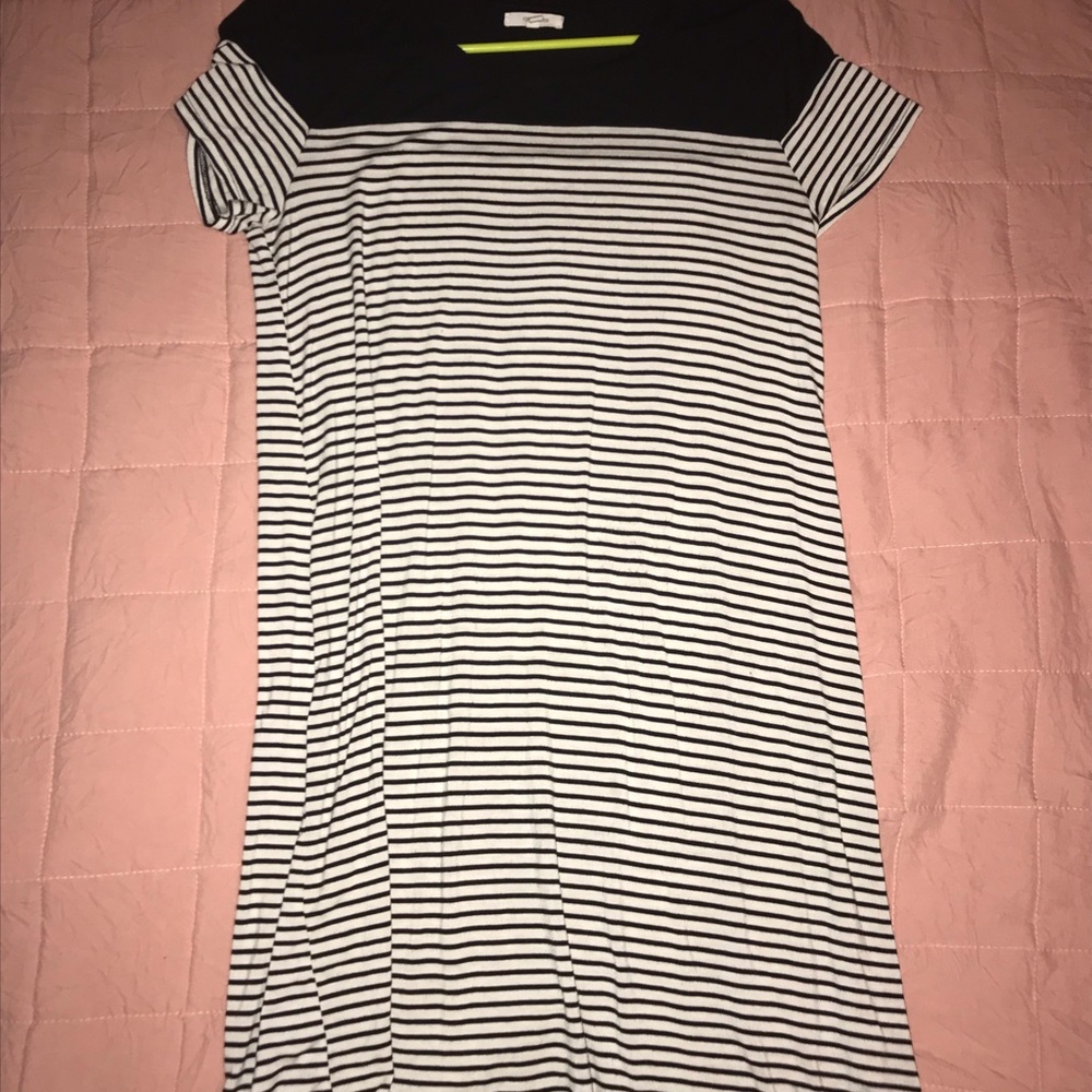 Maurice’s Black and White Stripped T-Shirt Dress